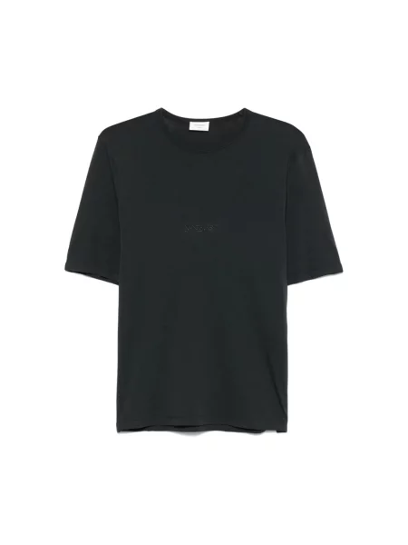 Koszulka Saint Laurent z krótkim rękawem z logo szara