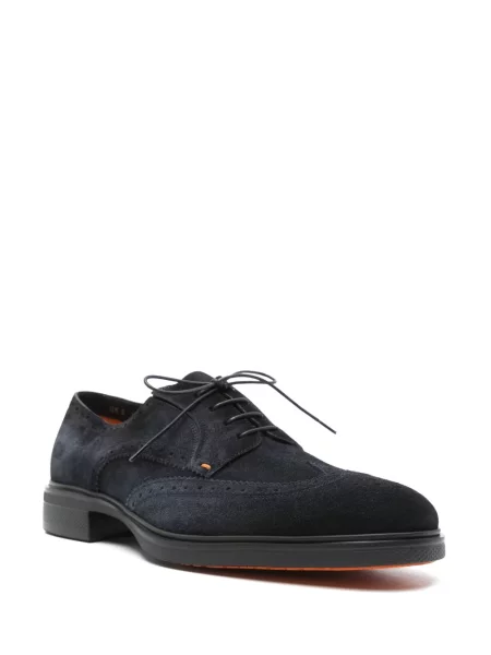 Oxford Santoni din piele de căprioară albastru