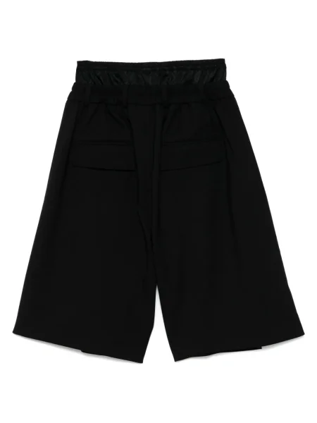 Pantaloni scurți Marine Serre din țesătură twill negru