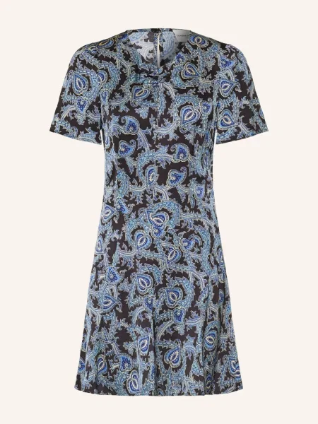 Claudie Pierlot Satynowa Sukienka schwarz czarna