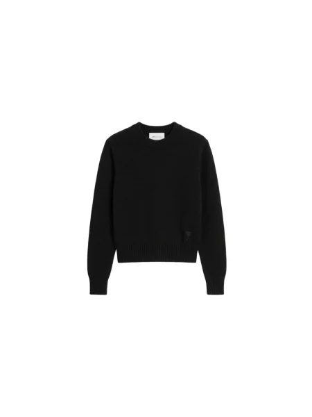 Sweter Ami Paris wełniany czarny