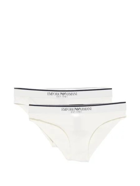 Chiloți briefs Emporio Armani cu autograf alb