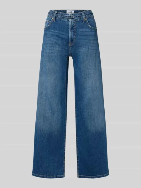 Spodnie Cambio o krotszym kroju niebieskie