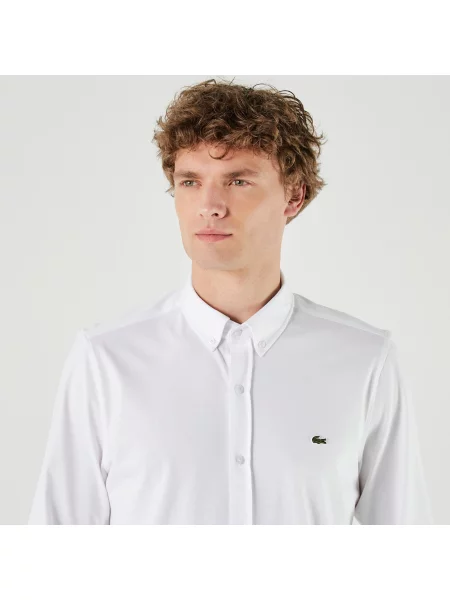 Lacoste Koszula Tkana Lacoste biała