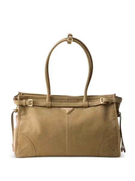 Kožna veliki kožna torba Prada