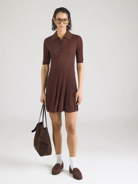 & Other Stories Rochie tricotat ciocolatiu