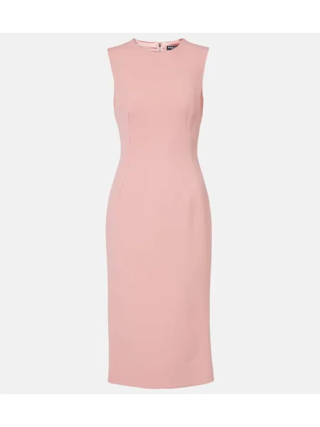 Volnena midi obleka Dolce&gabbana roza