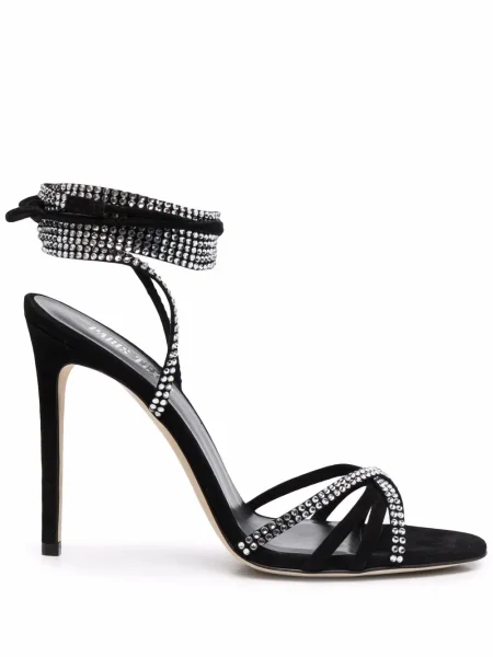 Sandale Paris Texas de cristal negru