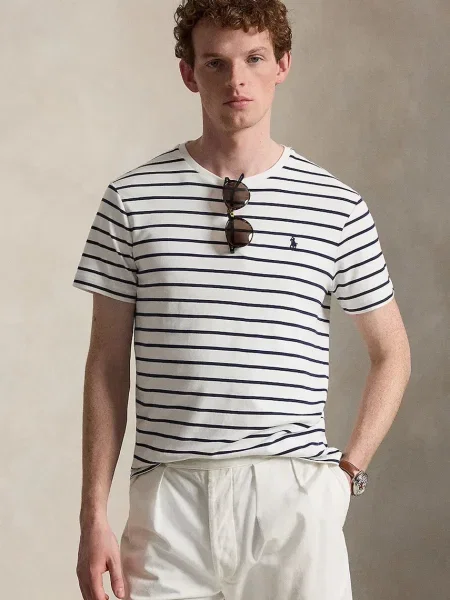 Polo Ralph Lauren tricou din INTERLOCK-KNT-T-SHIRT alb