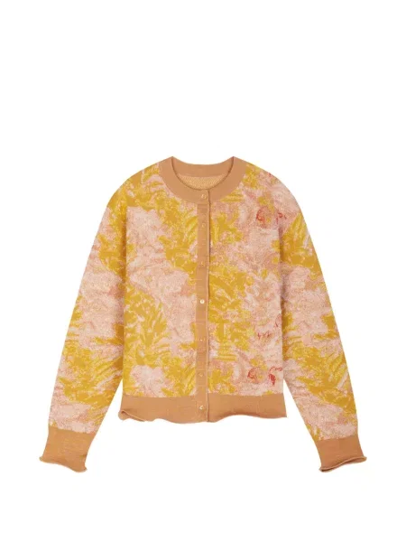 Decupat cardigan Jnby tricotate galben