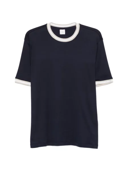 Tricou Eleventy cu mâneci scurte scurt albastru