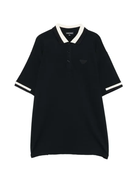Koszulka polo dziecięca Emporio Armani niebieska