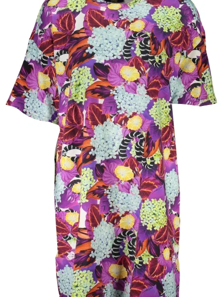 Kratek obleka mini obleka Cavalli Class vijolična