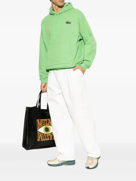 Hanorac cu glugă Lacoste verde
