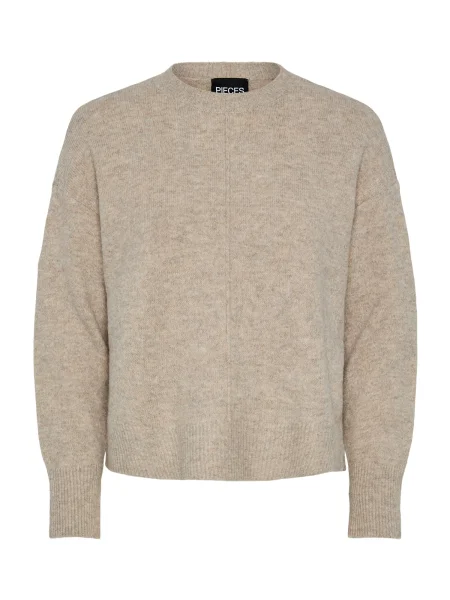 PIECES Pulover taupe siva
