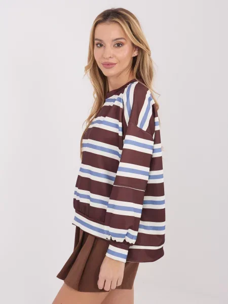 Geacă Italy Moda cu dungi alb