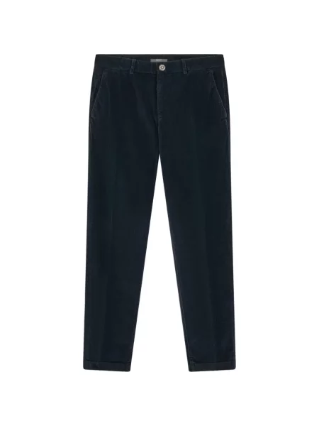Pantaloni Boggi Milano de catifea albastru