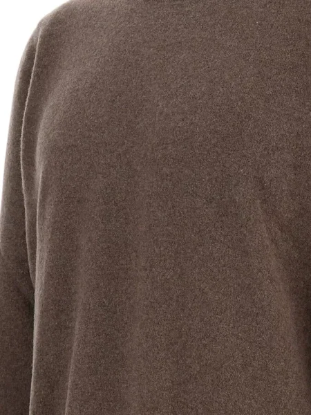 Sweter Gran Sasso z kaszmiru z okrągłym dekoltem brązowy