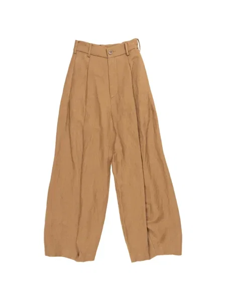 Pantaloni Uma Wang plisate maro