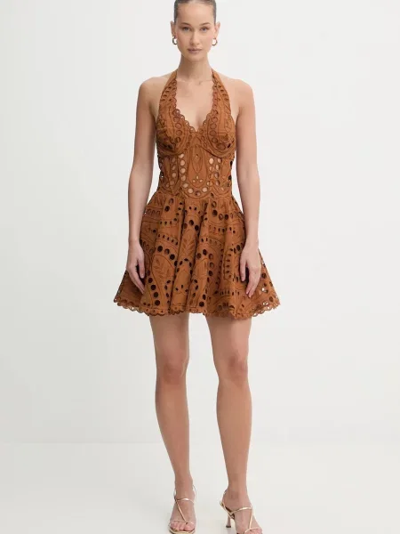 Charo Ruiz Ibiza sukienka Sandlight brązowa