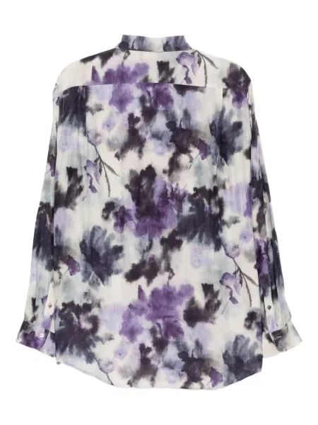 Cămașă Calmlence cu model floral cu imagine violet