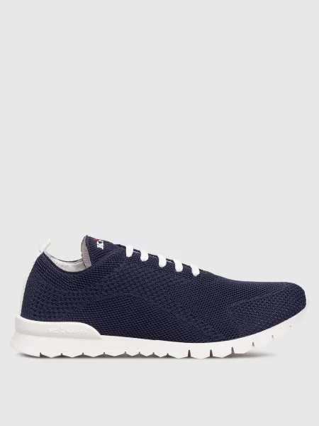 Кросівки з вишивкою логотипа Kiton сині