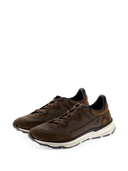 Sneakerși Herno din piele de căprioară verde