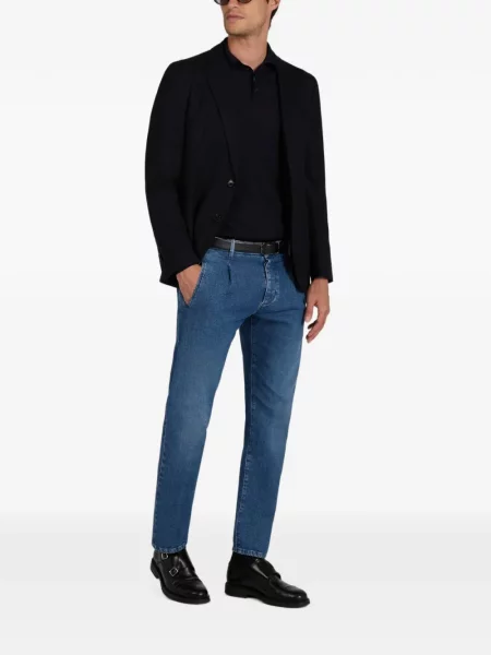 Lung tricou polo Slowear albastru