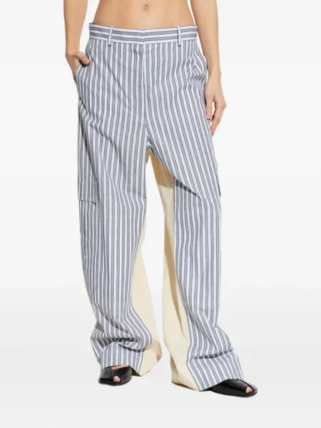 Pantaloni Stella Mccartney cu dungi gri