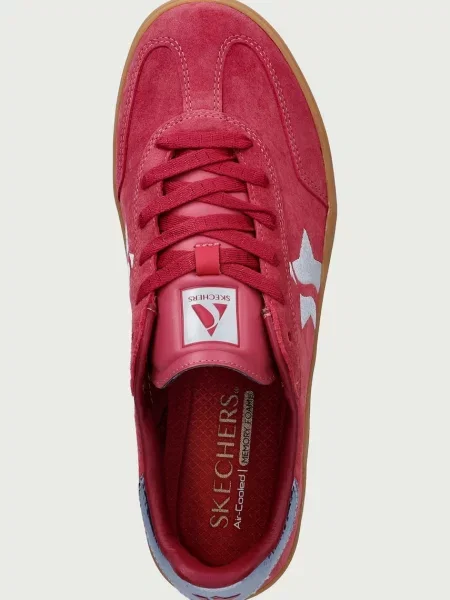 Skechers ACADEMY HI-ELEVATED sportcipő női nubuk piros