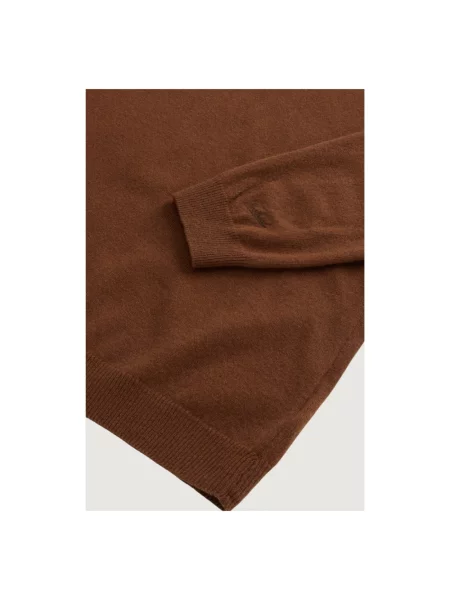Sweter Woolrich wełniany brązowy