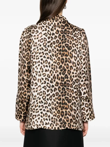 Sacou La Prestic Ouiston cu imagine cu model leopard maro