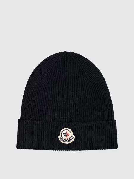Шапка з вовни Moncler синя