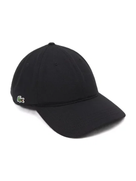 Czapka z daszkiem Lacoste black czarna