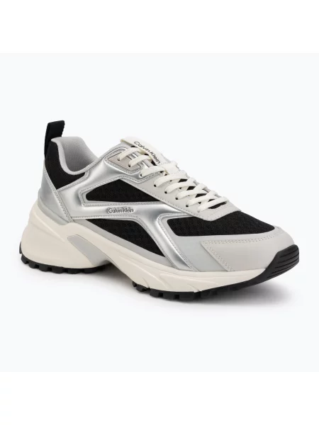 Încălțăminte pentru femei Calvin Klein Hike Run Stripe Mesh Met black/silver/light grey negru