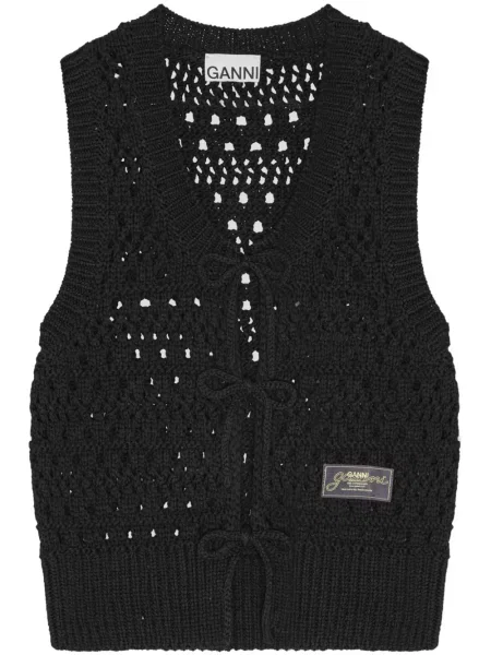 Cardigan Ganni tricotate negru