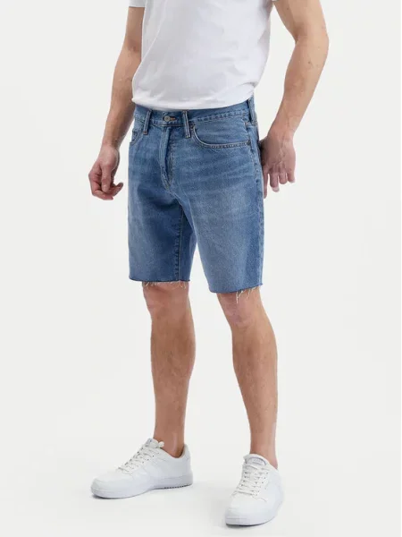 Gap Джинсові шорти Голубий Straight Fit