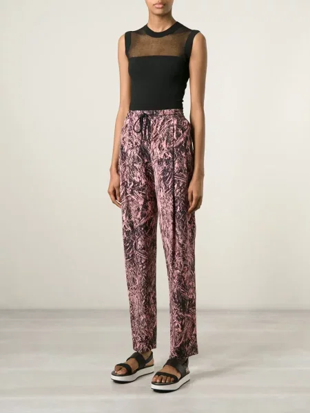 Pantaloni Mcq Swallow cu imagine negru