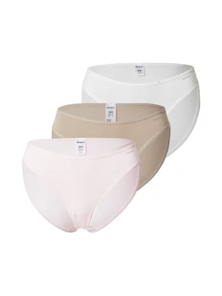 Skiny Spodnje hlačke bež / svetlo roza bela