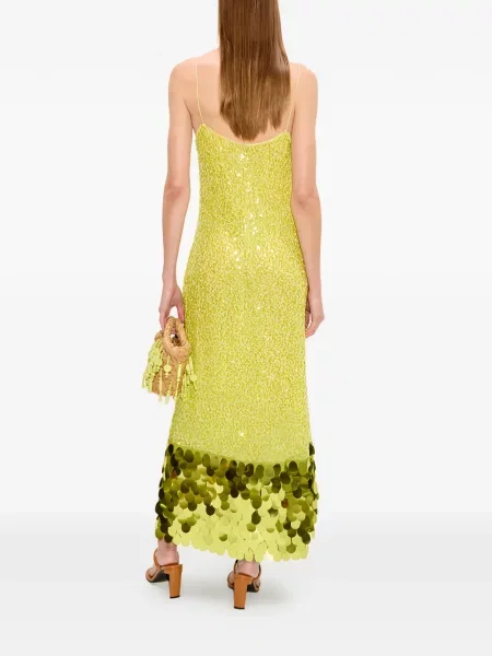 Rochie maxi Simon Miller cu paiete galben