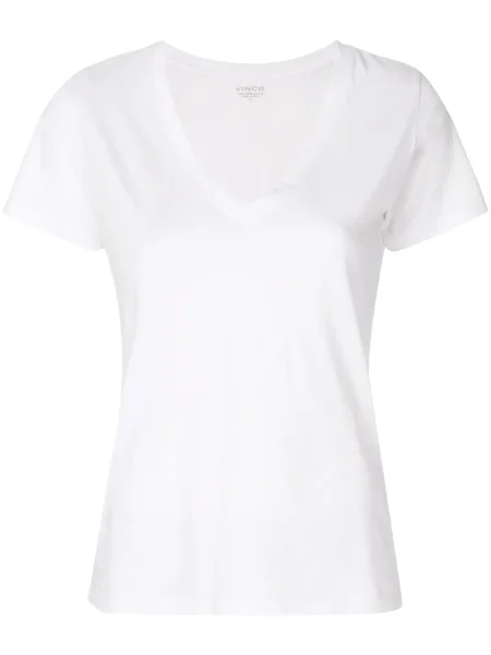 Tricou Vince cu decolteu în V alb