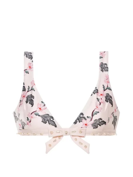 Top Agua By Agua Bendita cu model floral cu imagine alb