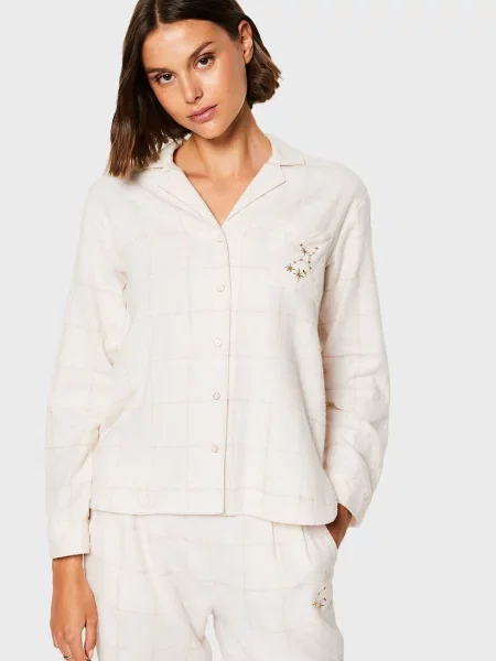 Картата сорочка Etam бежева