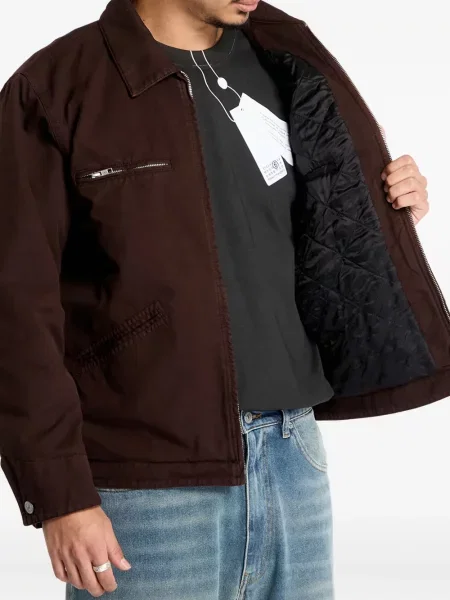 Geacă Mm6 Maison Margiela cu broderie maro