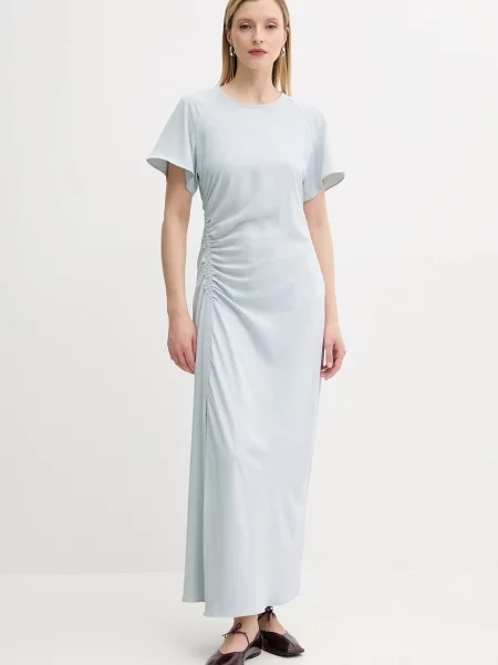 Samsoe Samsoe rochie SAALBERO maxi drept gri