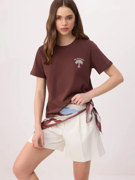 Trendyol Tricou crem maro
