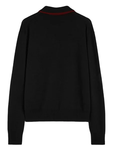 Polo Jil Sander de lână negru