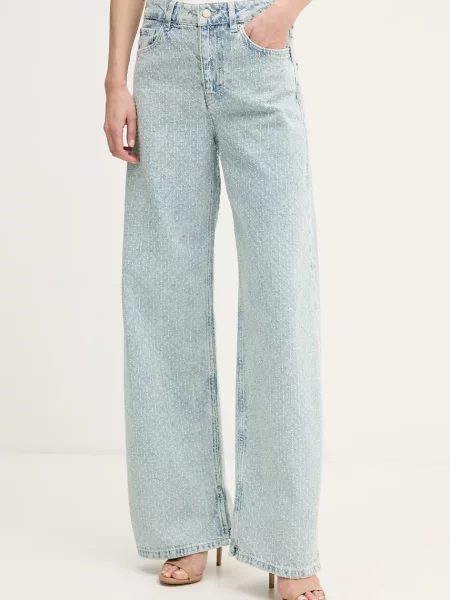 Sisley blugi wide leg pentru femei albastru