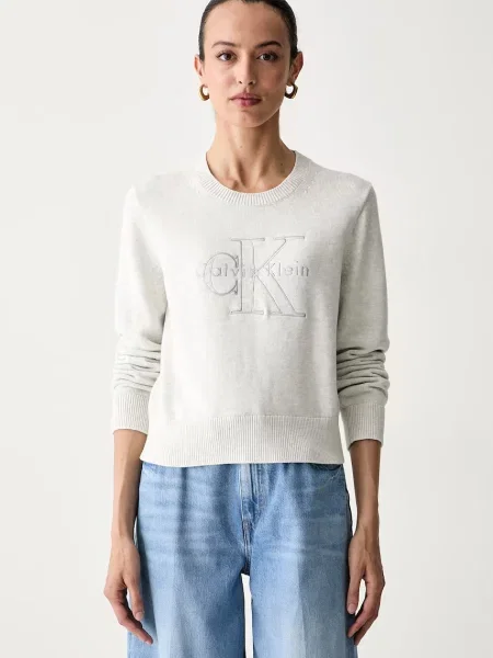 Calvin Klein Jeans Pulover Crem gri