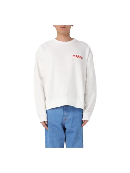 Bluza sportowa Marni z logo polarowa niebieska